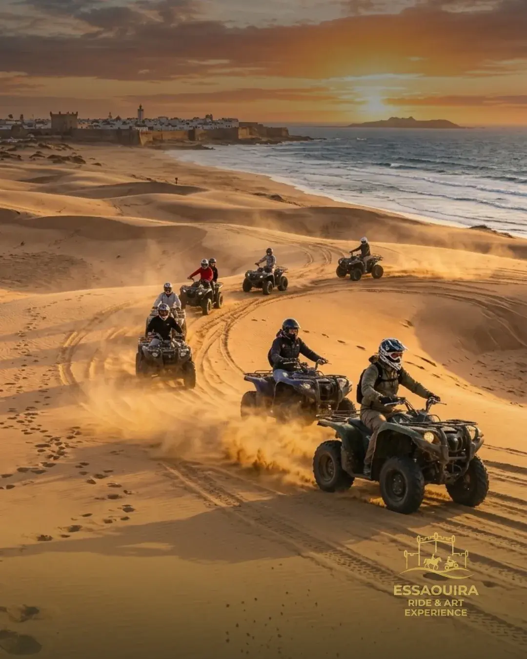 Quad sur les dunes au-dessus d'Essaouira
